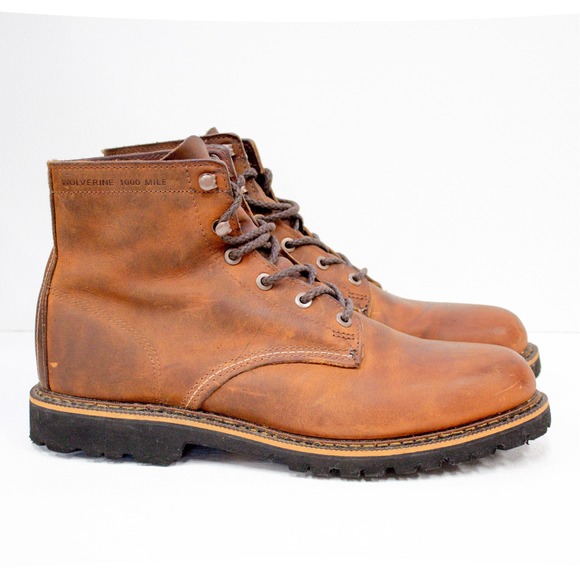 Wolverine 1000 Mile Duvall Boot Brown Leather Vibram Sole Mens Size 11 - Picture 4 of 13